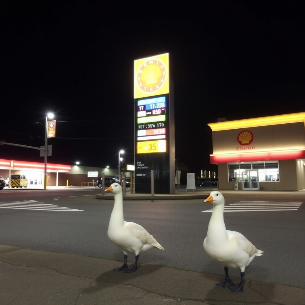 AI-generated illustration: Halifax gas prices going down — spring scene